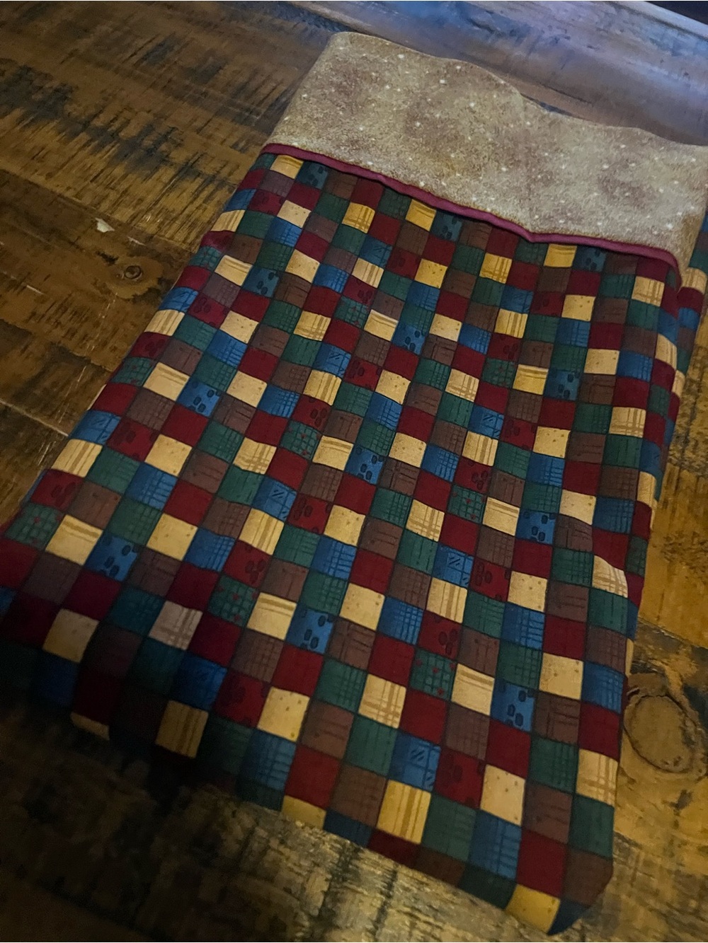Multicolor Checker Patchwork standard pillow case-